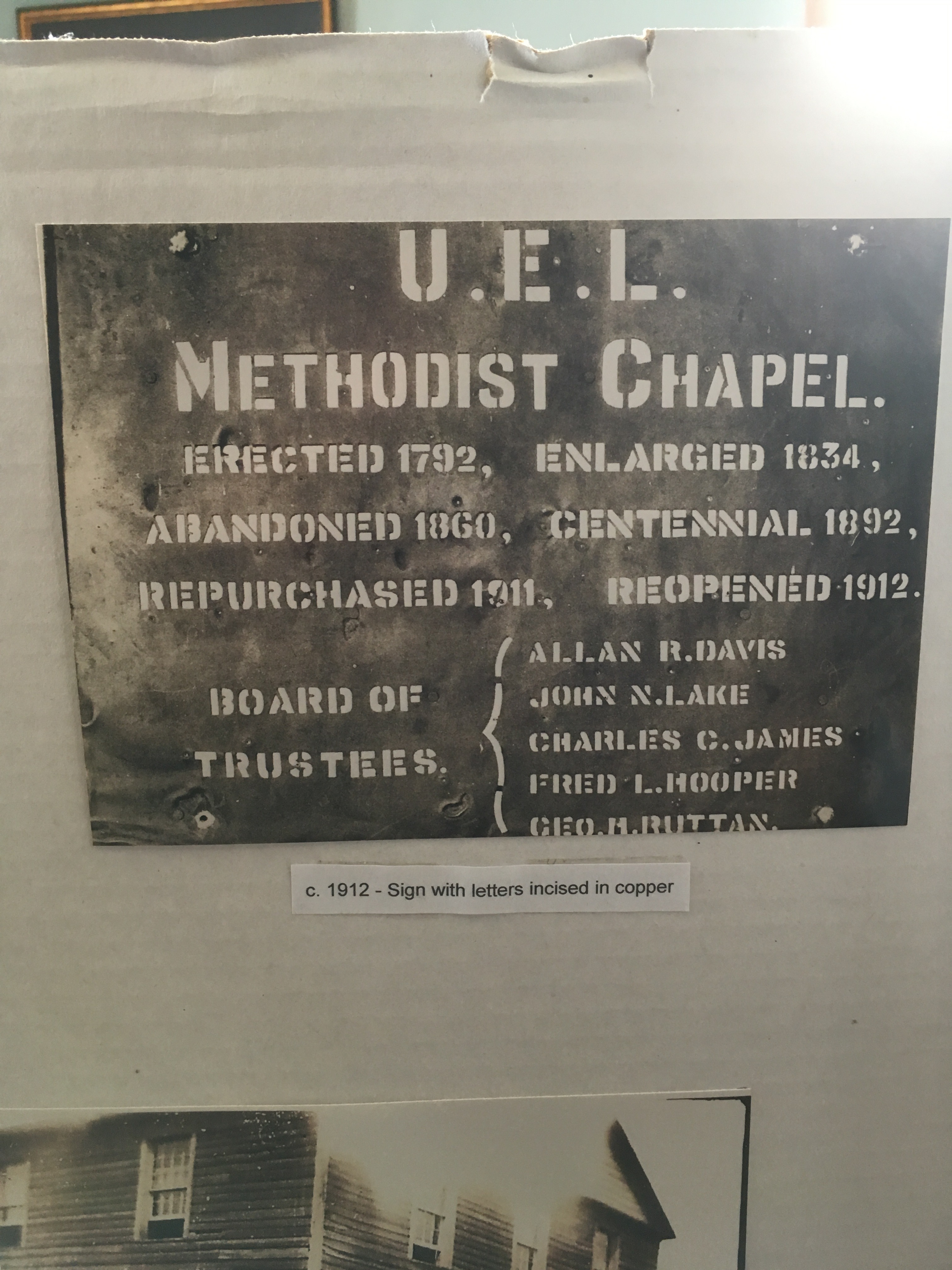 Old hay bay church plaque